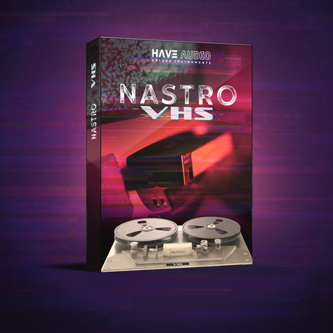 NASTRO VHS Kontakt instrument cover — lo-fi analog synth tones, loops, textures processed through real VHS for glitchy, retro imperfections