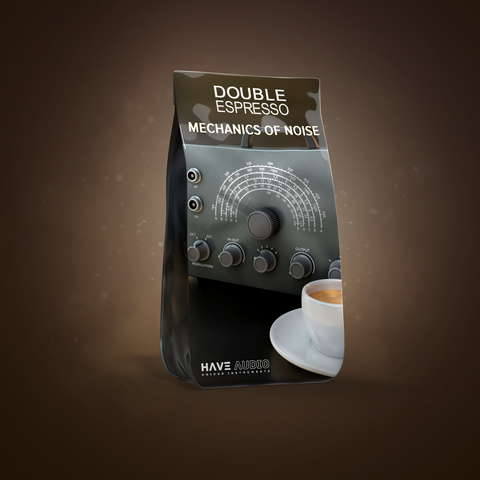 Mechanics of Noise Ristretto cover – compact version of analog noise textures, industrial drones and glitch hits, in Kontakt
