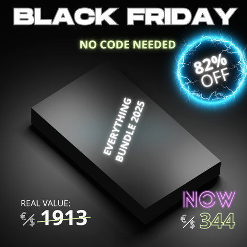 Black Friday promotional graphic with a discount offer on a product bundle.